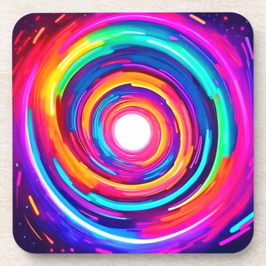 カラー渦:ダイナミックデザイン コースター (正面)