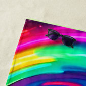 カラー渦：ダイナミックデザイン ビーチタオル (インサイチュ)