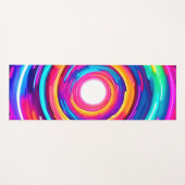 カラー渦：ダイナミックデザイン ヨガマット (正面(横))