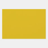 カラー無地のゴールデロッド平からし黄色 ラッピングペーパーシート (正面3)