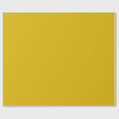 カラー無地のゴールデロッド平からし黄色 ラッピングペーパー (フラット)