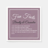 カラー無地のソフトplumbの結婚おもしろいファクトナプキンス スタンダードカクテルナプキン (正面)