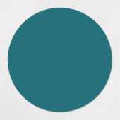 カラー無地のダークティール（緑がかった色） ラベル (デザイン1)