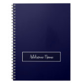 カラー無地のネイビーブルーエレクトロニクスアクセサリ ノートブック (正面)