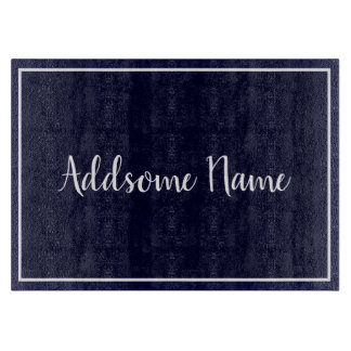 カラー無地のネイビーブルーキッチン カッティングボード