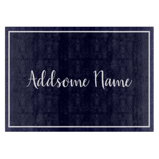 カラー無地のネイビーブルーキッチン カッティングボード (正面)