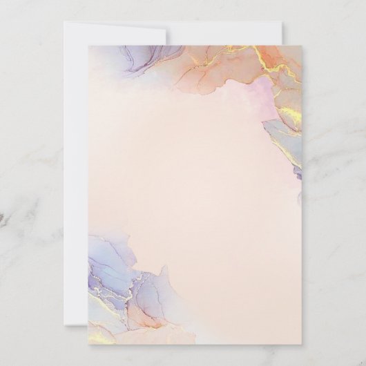 カラー無地のフラット招待状お知らせカード 招待状 (裏面)