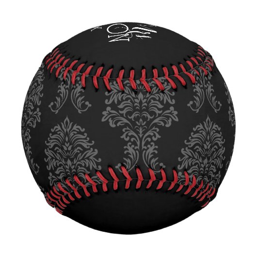 カラー無地のブラック氏とミセス結婚ズ・メメント 野球ボール (裏面)
