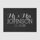 カラー無地のブラック氏とミセス・結婚式の引き出物 薄葉紙 (正面)