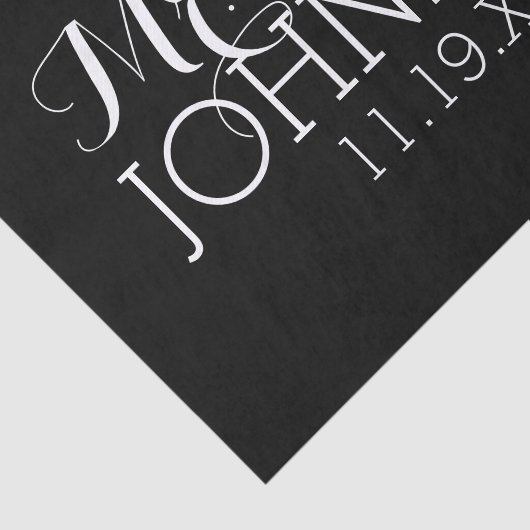 カラー無地のブラック氏とミセス・結婚式の引き出物 薄葉紙 (詳細)