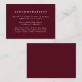 カラー無地のブルゴーニュ結婚レッド宿泊施設 エンクロージャーカード (正面/裏面)