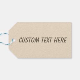 カラー無地のプレーンのシャンパンベージュ ギフトタグ