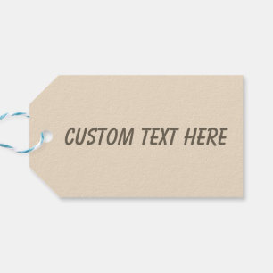 カラー無地のプレーンのシャンパンベージュ ギフトタグ