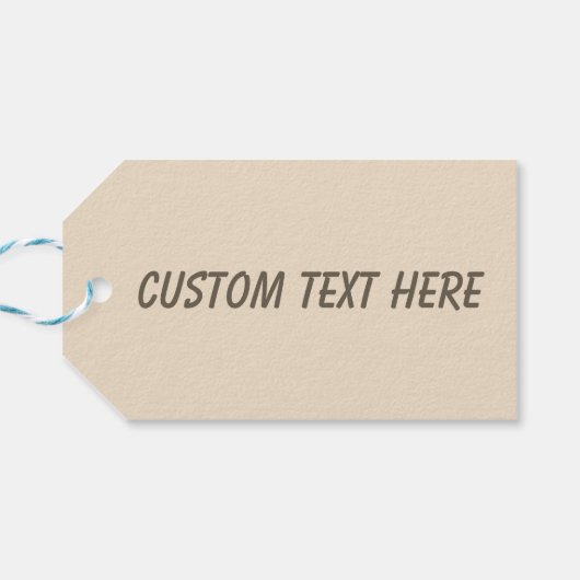 カラー無地のプレーンのシャンパンベージュ ギフトタグ (裏面横)