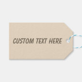 カラー無地のプレーンのシャンパンベージュ ギフトタグ (正面(横))