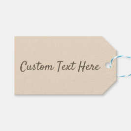 カラー無地のプレーンのシャンパンベージュ ギフトタグ