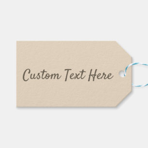 カラー無地のプレーンのシャンパンベージュ ギフトタグ