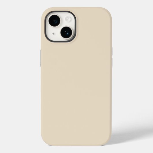 カラー無地のプレーンのシャンパンベージュ Case-Mate iPhoneケース (裏面)