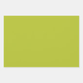 カラー無地のプレーンライムグレープグリーン ラッピングペーパーシート (正面3)