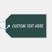 カラー無地のプレーン濃いエメラルドグリーン ギフトタグ (裏面横)