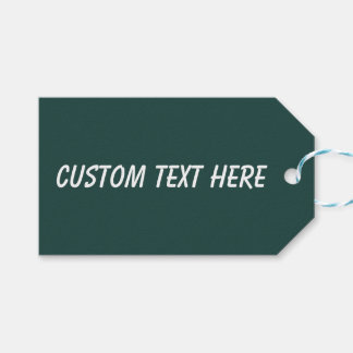 カラー無地のプレーン濃いエメラルドグリーン ギフトタグ