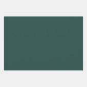 カラー無地のプレーン濃いエメラルドグリーン ラッピングペーパーシート (正面3)