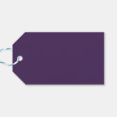 カラー無地のプレーン濃い紫色のアカベリー ギフトタグ (裏面横)