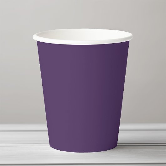 カラー無地のプレーン濃い紫色のアカベリー 紙コップ