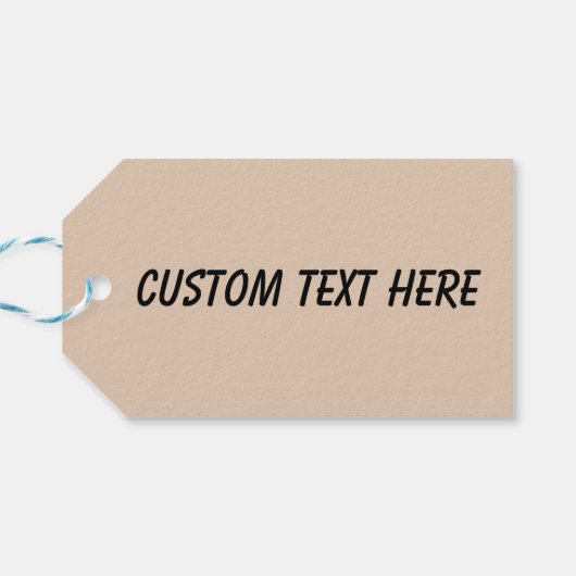 カラー無地のプレーンpalominoベージュ ギフトタグ (裏面横)