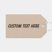 カラー無地のプレーンpalominoベージュ ギフトタグ (正面(横))