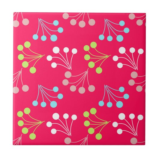 カラー無地のベリシンプルーパターン60年代 タイル (正面)