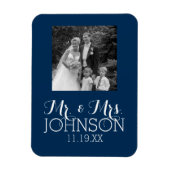 カラー無地のミセス・結婚またはアニバーサリー マグネット (縦)