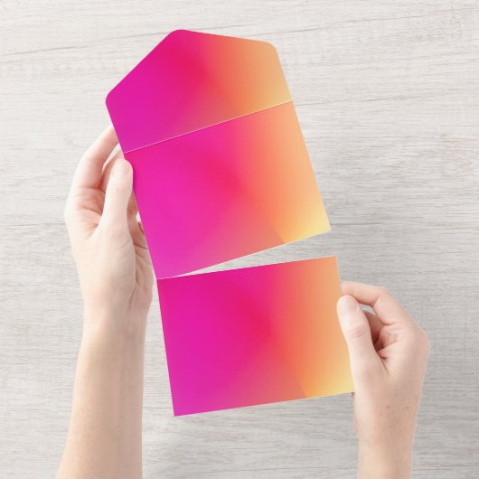 カラー無地の招待状お知らせカード オールインワン招待状 (貼ってはがせる)