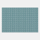 カラー無地の海洋ティール（緑がかった色） ラッピングペーパーシート (正面3)