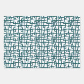 カラー無地の海洋ティール（緑がかった色） ラッピングペーパーシート (正面2)