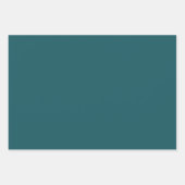 カラー無地の海洋ティール（緑がかった色） ラッピングペーパーシート (正面)