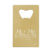 カラー無地の金ゴールド – ミセス・結婚式の引き出物 クレジットカード栓抜き (裏面)
