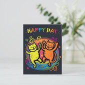 カラー爆発キャットお祝いカード シーズンカード (スタンド正面)