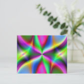 カラー爆発レインボーフラクタルアートギフト ポストカード (スタンド正面)