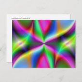 カラー爆発レインボーフラクタルアートギフト ポストカード (正面/裏面)