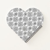 カラー独自のクラシックフローラデザインプリント ノートブック (裏面)