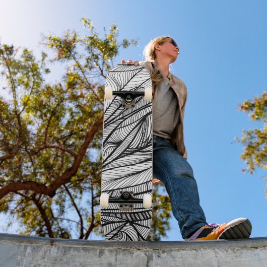 カラー独自のスケートボードデッキブラック+ホワイト スケートボード (室外1)