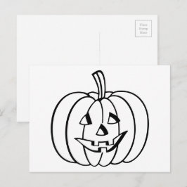 カラー独自のハロウィーンジャック – O – ランタンパンプキン ポストカード