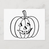 カラー独自のハロウィーンジャック – O – ランタンパンプキン ポストカード (正面)