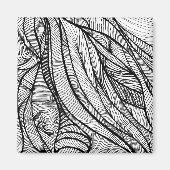 カラー独自のラインアートの白黒のカラー マグネット (正面)