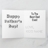 カラー独自の恐竜DIYハッピー父の日 カード (内部)