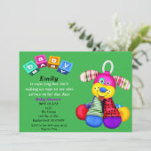 カラー玩数々の具犬ベビーシャワー招待状 招待状 (スタンド正面)