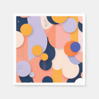 カラー球の融合 スタンダードカクテルナプキン