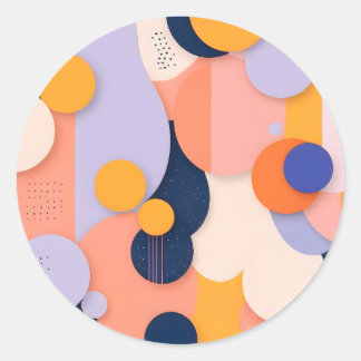 カラー球の融合 ラウンドシール