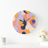カラー球の融合 ラージ壁時計 (ホーム)